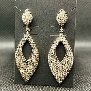 Genuine Pave’ Diamond Earrings